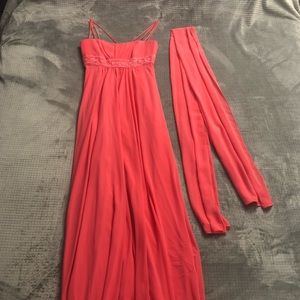 Bridesmaid Dress, Coral Gown